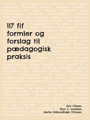 cover image of 117 fif , formler og forslag til pædagogisk praksis